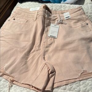 Judy Blue High Waist 1xl Women's blush pink Denim Shorts NWT